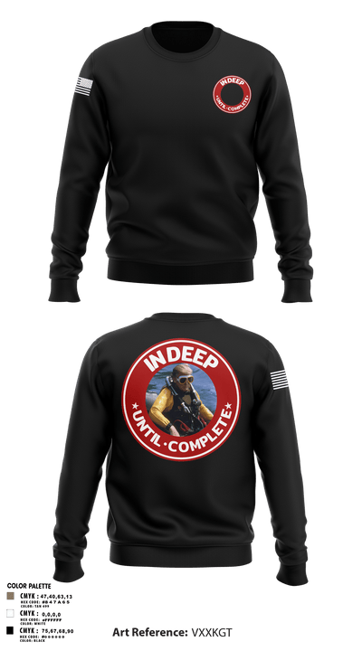 In Deep Until Complete 86689934 Crew Neck Sweatshirt - 6