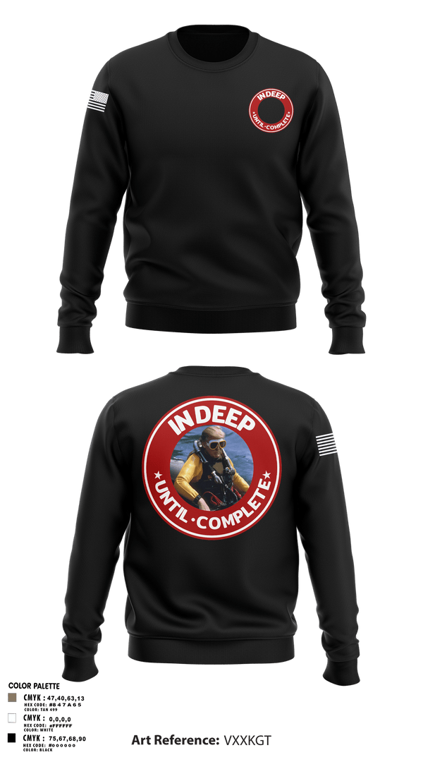 In Deep Until Complete 86689934 Crew Neck Sweatshirt - 6