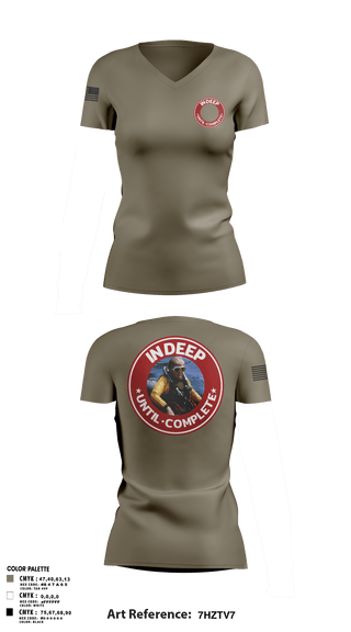 In Deep Until Complete 86689934 Women's Short Sleeve V-neck Shirt - 4