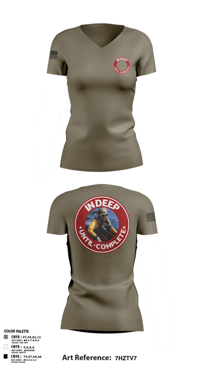 In Deep Until Complete 86689934 Women's Short Sleeve V-neck Shirt - 4