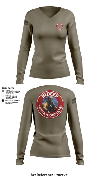In Deep Until Complete 86689934 Women's Long Sleeve V-neck Shirt - 4