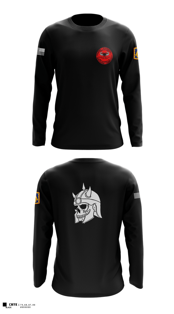 U.S ARMY, 108th ADA BDE, 44th ADA Regiment, 2nd Battalion, Charlie Battery, 60532413 Long Sleeve Performance Shirt 1