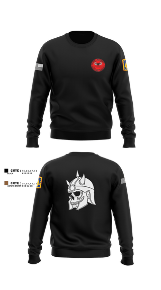 U.S ARMY, 108th ADA BDE, 44th ADA Regiment, 2nd Battalion, Charlie Battery, 60532413 Crew Neck Sweatshirt - 1