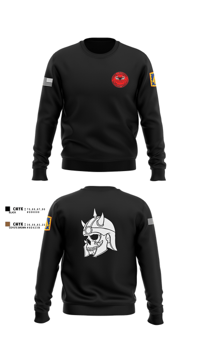 U.S ARMY, 108th ADA BDE, 44th ADA Regiment, 2nd Battalion, Charlie Battery, 60532413 Crew Neck Sweatshirt - 1