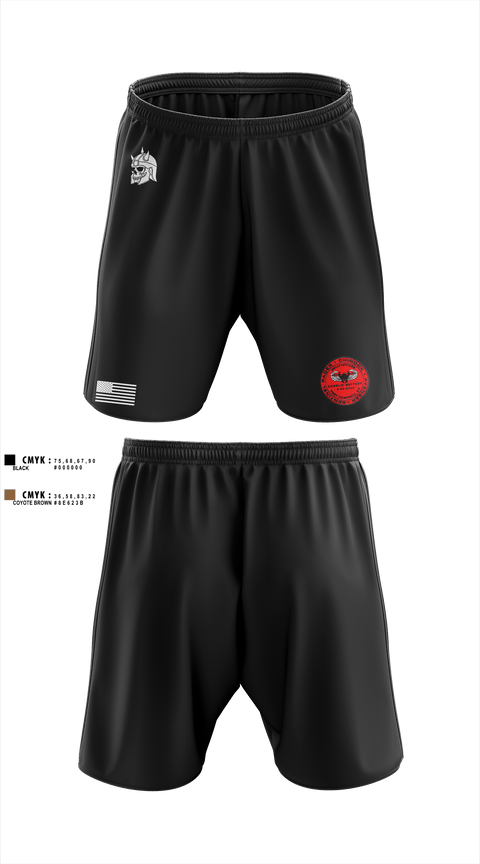U.S ARMY, 108th ADA BDE, 44th ADA Regiment, 2nd Battalion, Charlie Battery, 60532413 Athletic Shorts With Pockets - 1