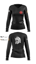 U.S ARMY, 108th ADA BDE, 44th ADA Regiment, 2nd Battalion, Charlie Battery, 60532413 Women's Long Sleeve V-neck Shirt - 1