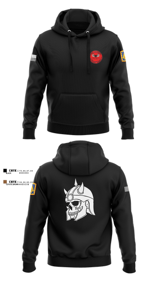 U.S ARMY, 108th ADA BDE, 44th ADA Regiment, 2nd Battalion, Charlie Battery, 60532413 Hoodie - 1