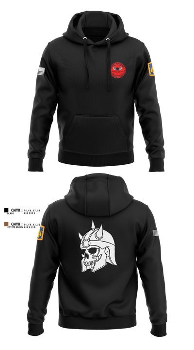 U.S ARMY, 108th ADA BDE, 44th ADA Regiment, 2nd Battalion, Charlie Battery, 60532413 Hoodie - 1