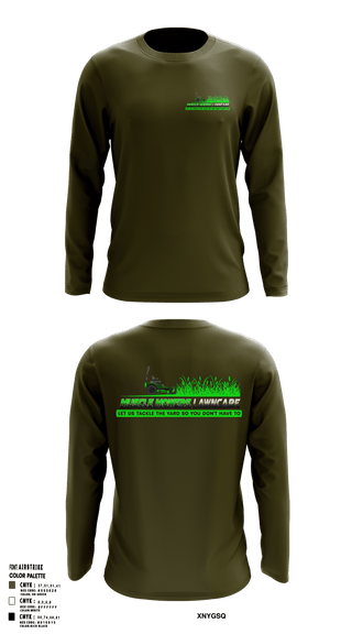 Muscle Mowers Lawncare 23743842 Long Sleeve Performance Shirt 1