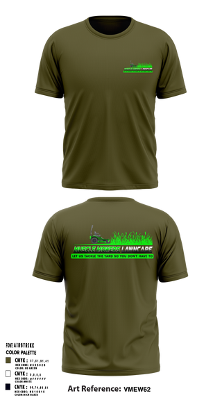 Muscle Mowers Lawncare 23743842 Short Sleeve Performance Shirt - 1