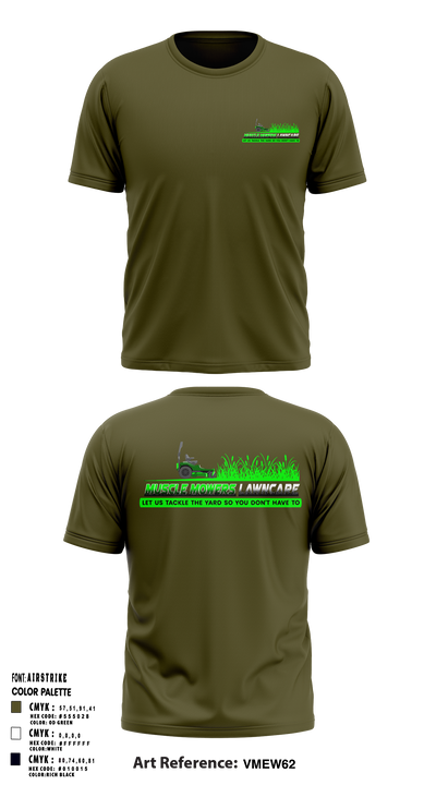 Muscle Mowers Lawncare 23743842 Short Sleeve Performance Shirt - 1