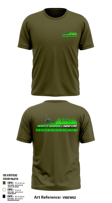 Muscle Mowers Lawncare 23743842 Short Sleeve Performance Shirt - 1