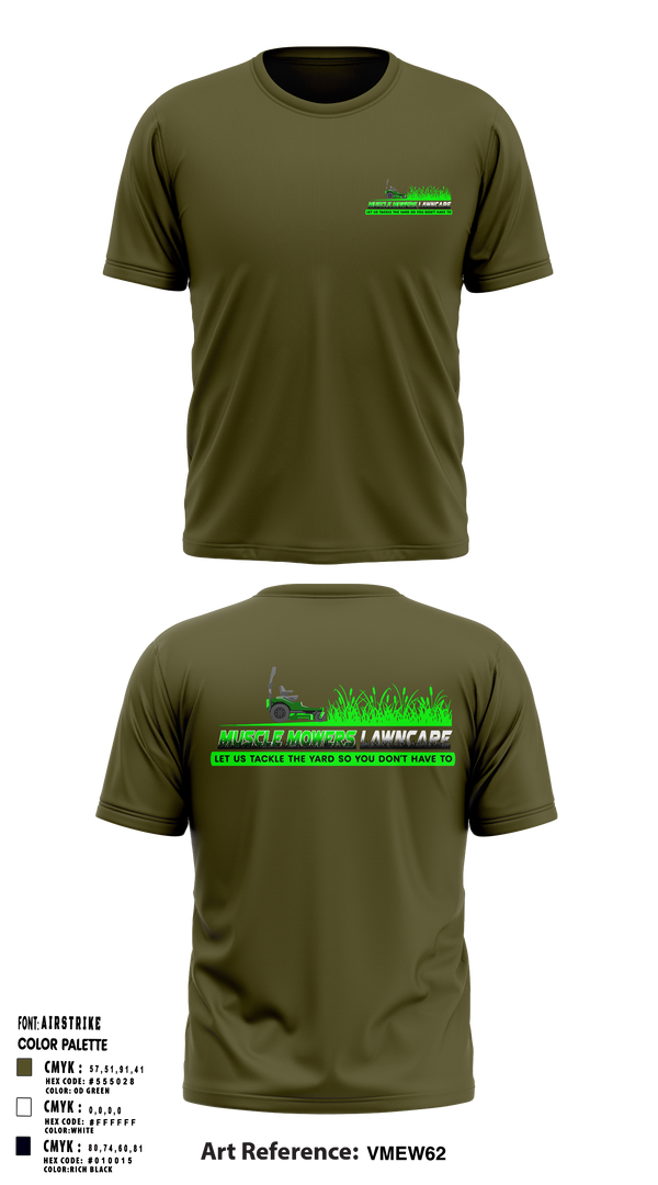 Muscle Mowers Lawncare 23743842 Short Sleeve Performance Shirt - 1