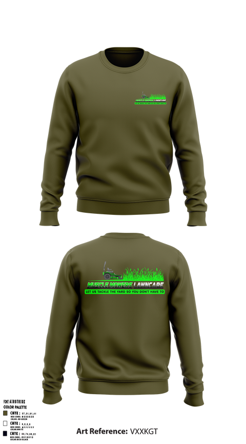Muscle Mowers Lawncare 23743842 Crew Neck Sweatshirt - 1