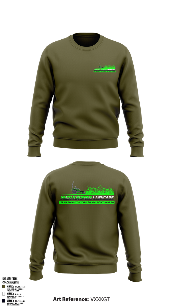 Muscle Mowers Lawncare 23743842 Crew Neck Sweatshirt - 1