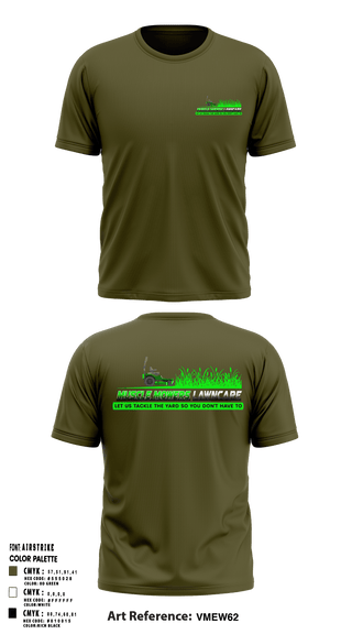 Muscle Mowers Lawncare 23743842 Old School Cotton Feel Shirt - 1