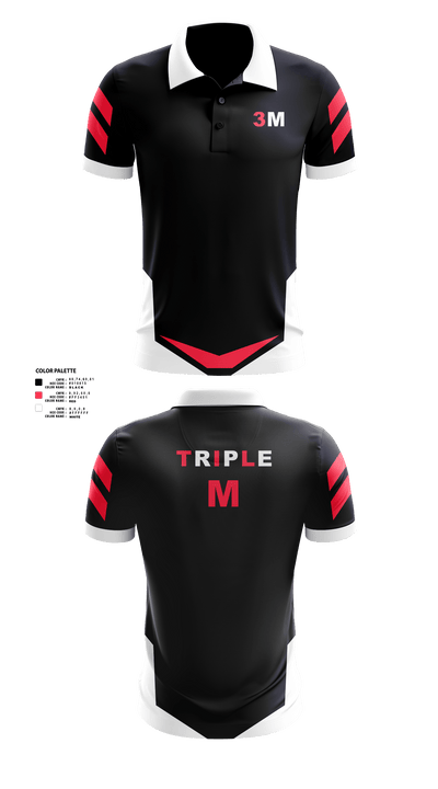 TripleM 1276254 Short Sleeve Performance Polo - 1