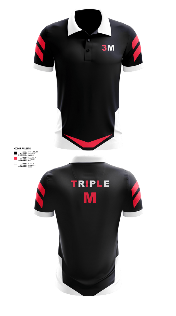 TripleM 1276254 Short Sleeve Performance Polo - 1