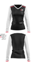 TripleM 1276254 Women's Long Sleeve V-neck Shirt - 1