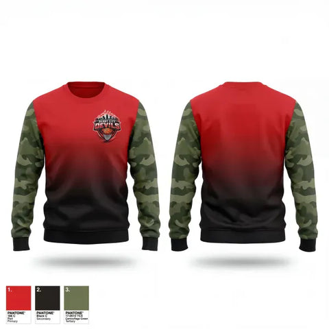 Crew Neck Sweatshirt, Derby City Devils, Men's Basketball, Teamtime, Team time, sublimation, custom sports apparel, team uniforms, spirit wear, spiritwear, sports uniforms, custom shirts, team store, custom team store, fundraiser sports, apparel fundraiser