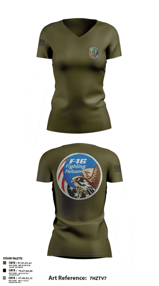 512th Dragons 89683598 Women's Short Sleeve V-neck Shirt - 4