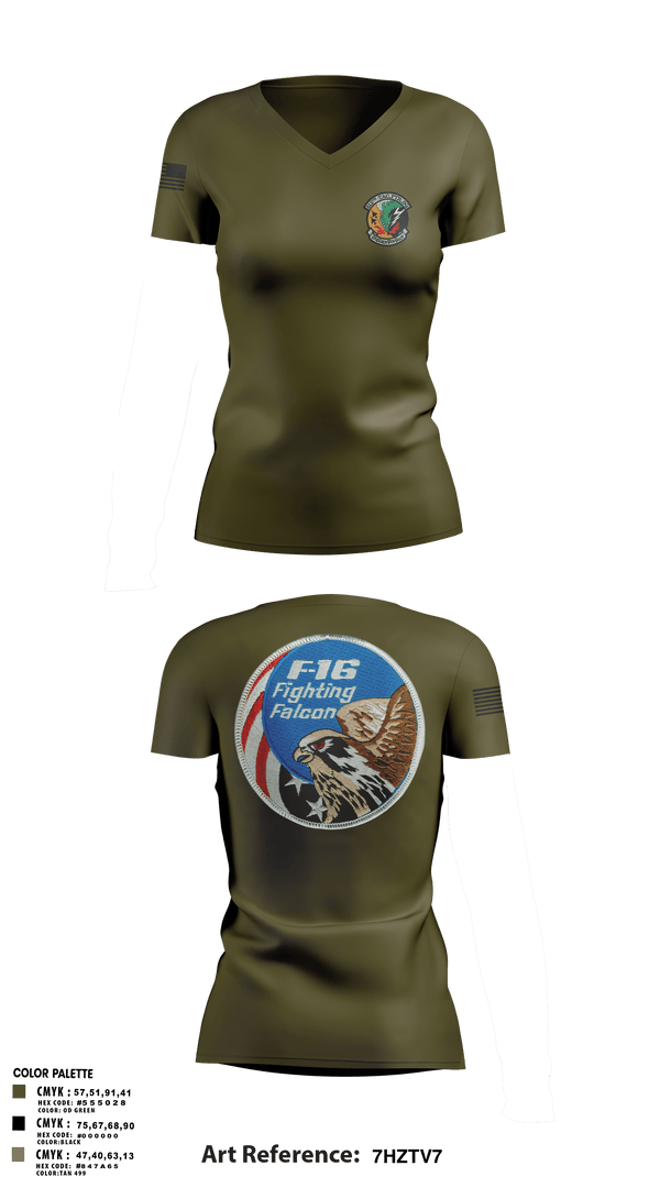 512th Dragons 89683598 Women's Short Sleeve V-neck Shirt - 4