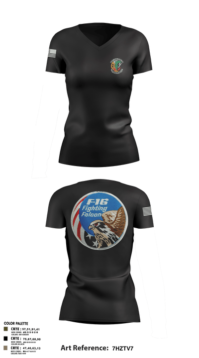 512th Dragons 89683598 Women's Short Sleeve V-neck Shirt - 5