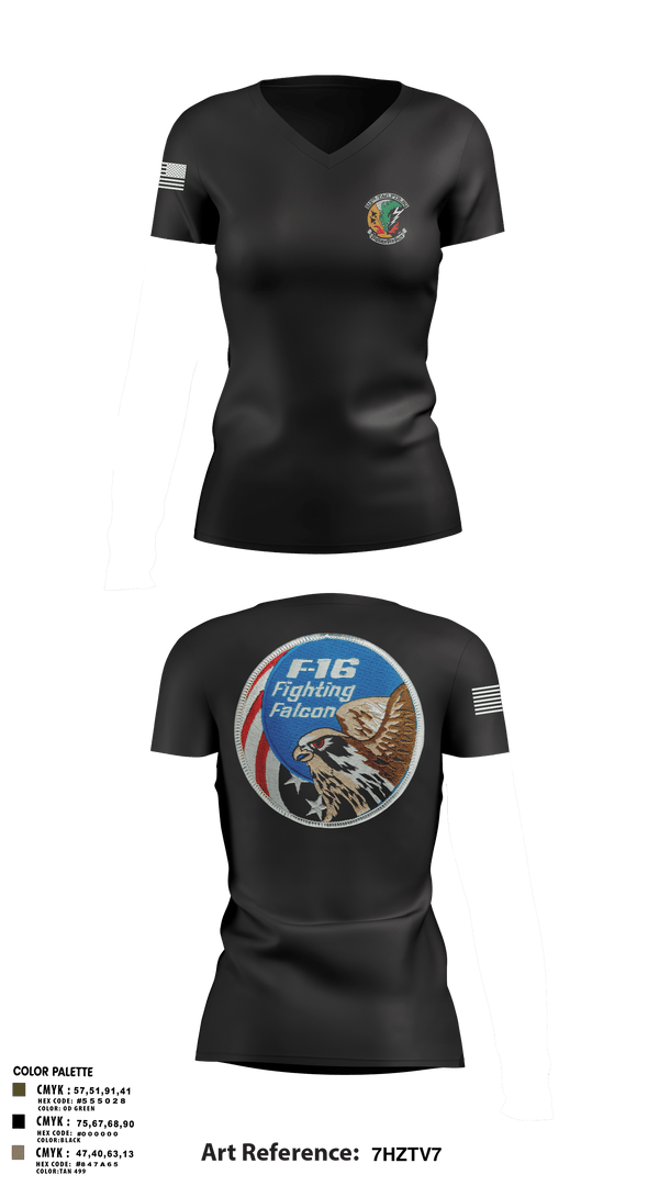 512th Dragons 89683598 Women's Short Sleeve V-neck Shirt - 5