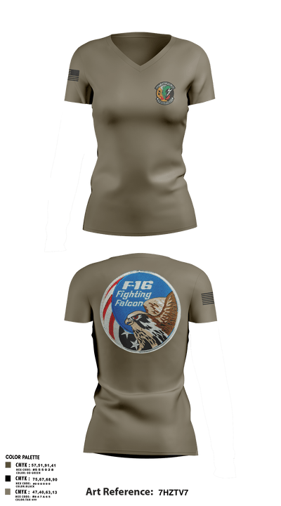 512th Dragons 89683598 Women's Short Sleeve V-neck Shirt - 6