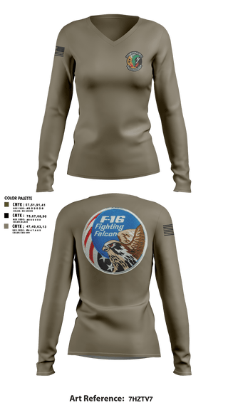 512th Dragons 89683598 Women's Long Sleeve V-neck Shirt - 5
