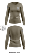 Military Police Women's Long Sleeve V-neck Shirt - 1