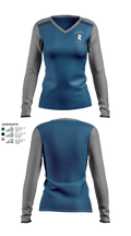 Miller Mavericks Softball 26349756 Women's Long Sleeve V-neck Shirt - 1