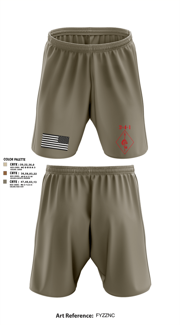 2-4-1 22384895 Athletic Shorts With Pockets - 6