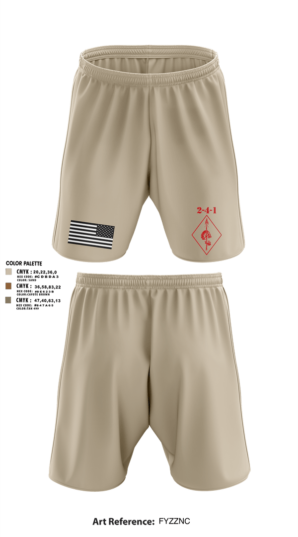 2-4-1 22384895 Athletic Shorts With Pockets - 7