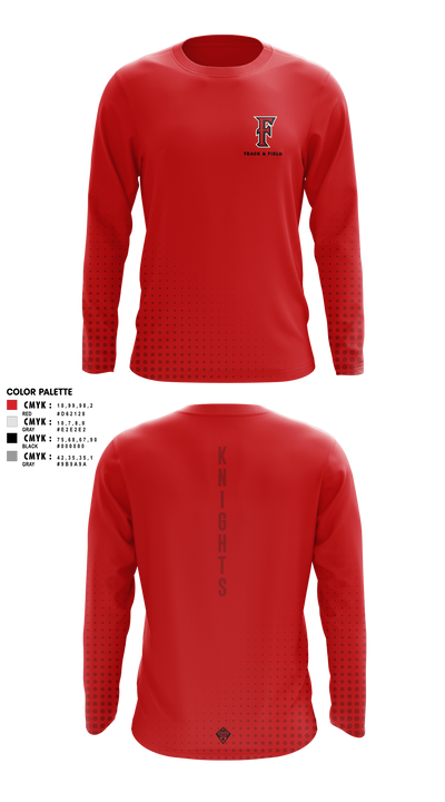 Fairview HS Track & Field 40984194 Long Sleeve Performance Shirt 1