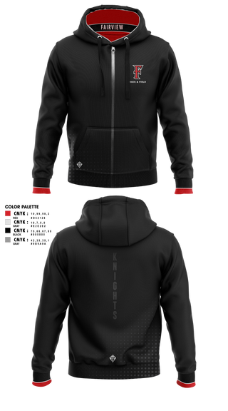 Fairview HS Track & Field 40984194 Zip Hoodie - 1