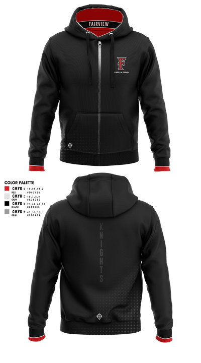 Fairview HS Track & Field 40984194 Zip Hoodie - 1