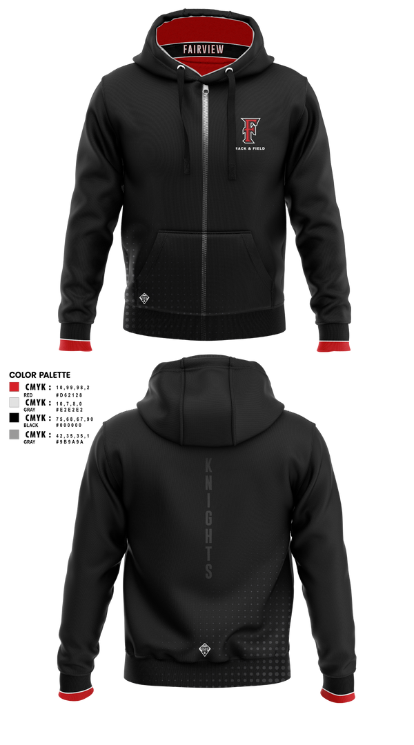 Fairview HS Track & Field 40984194 Zip Hoodie - 1