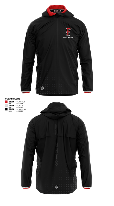 Fairview HS Track & Field 40984194 Windbreaker - 1