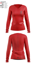 Fairview HS Track & Field 40984194 Women's Long Sleeve V-neck Shirt - 1