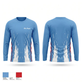 Long Sleeve Performance Shirt, Six Pack, Men's Lacrosse, Teamtime, Team time, sublimation, custom sports apparel, team uniforms, spirit wear, spiritwear, sports uniforms, custom shirts, team store, custom team store, fundraiser sports, apparel fundraiser