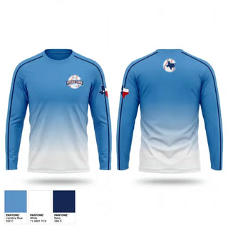 Long Sleeve Performance Shirt, Texas Core Baseball, Baseball, Teamtime, Team time, sublimation, custom sports apparel, team uniforms, spirit wear, spiritwear, sports uniforms, custom shirts, team store, custom team store, fundraiser sports, apparel fundraiser