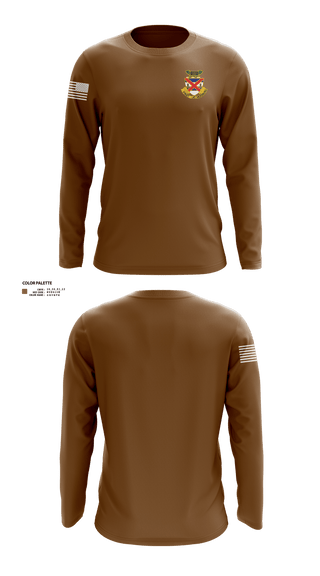 3-13 infantry 64660778 Long Sleeve Performance Shirt 1