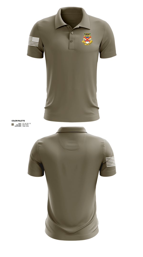3-13 infantry 64660778 Short Sleeve Performance Polo - 3