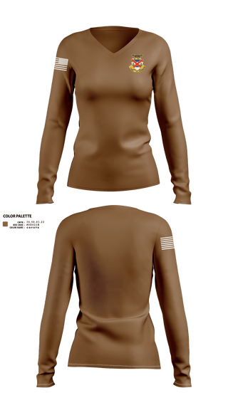 3-13 infantry 64660778 Women's Long Sleeve V-neck Shirt - 1