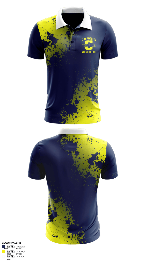 Clay Panthers 80292752 Short Sleeve Performance Polo - 2