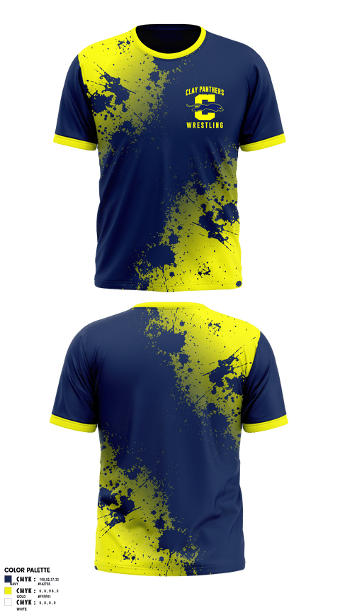 Clay Panthers 80292752 Short Sleeve Rash Guard Shirt - 2