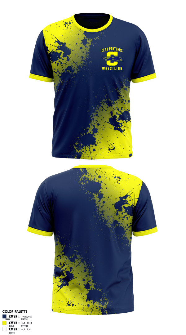 Clay Panthers 80292752 Short Sleeve Rash Guard Shirt - 2