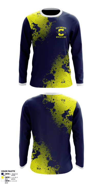 Clay Panthers 80292752 Long Sleeve Rash Guard Shirt - 2