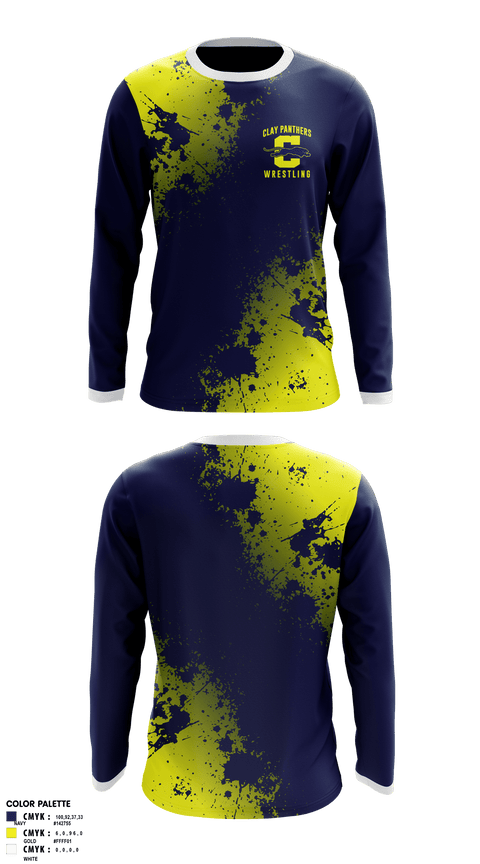 Clay Panthers 80292752 Long Sleeve Rash Guard Shirt - 2